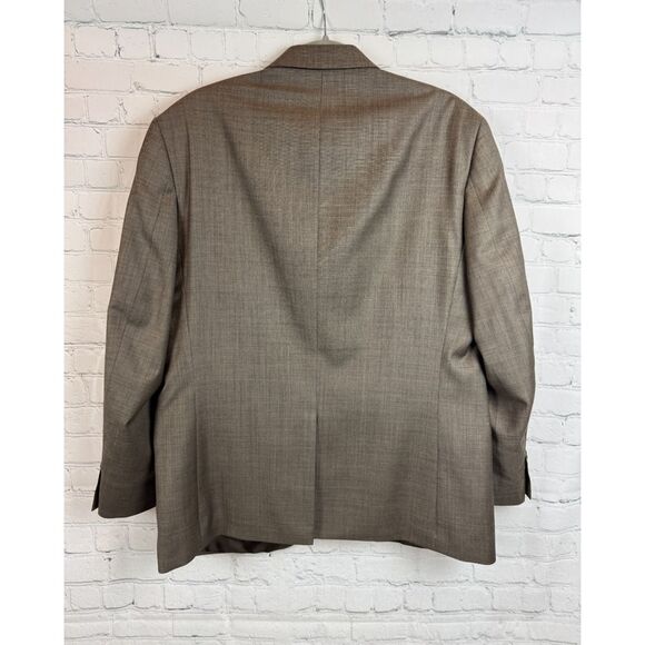 VAN HEUSEN light brown 100% wool mens classic career jacket blazer size 42S - Picture 6 of 12